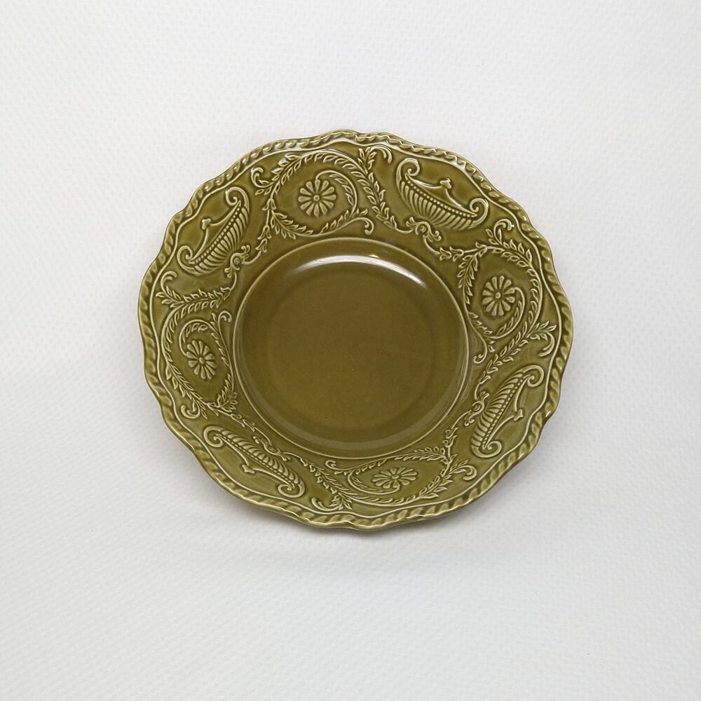 Canonsburg Regency Green Serving Bowl Vintage Ironstone Serveware Olive 9"